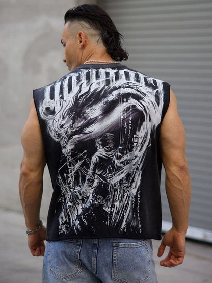 Youngla "Samurai Cut-off Tank top"