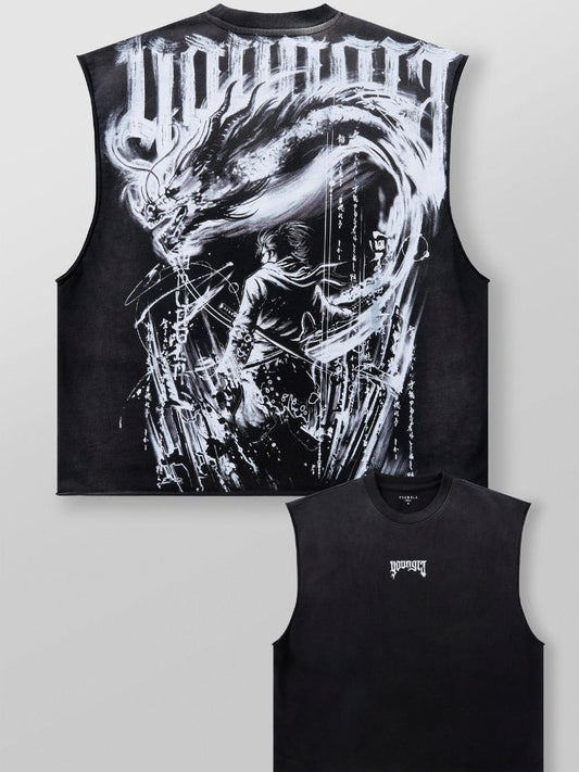 Youngla "Samurai Cut-off Tank top"